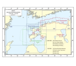 Nautical maps and measuring devices