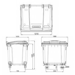 Prügikonteiner 1100 L