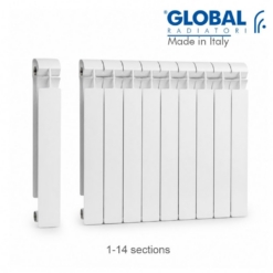 Bimetallradiaator Global Style Plus 500/14, 1596W (ΔT 50°C), 575x1120x95mm